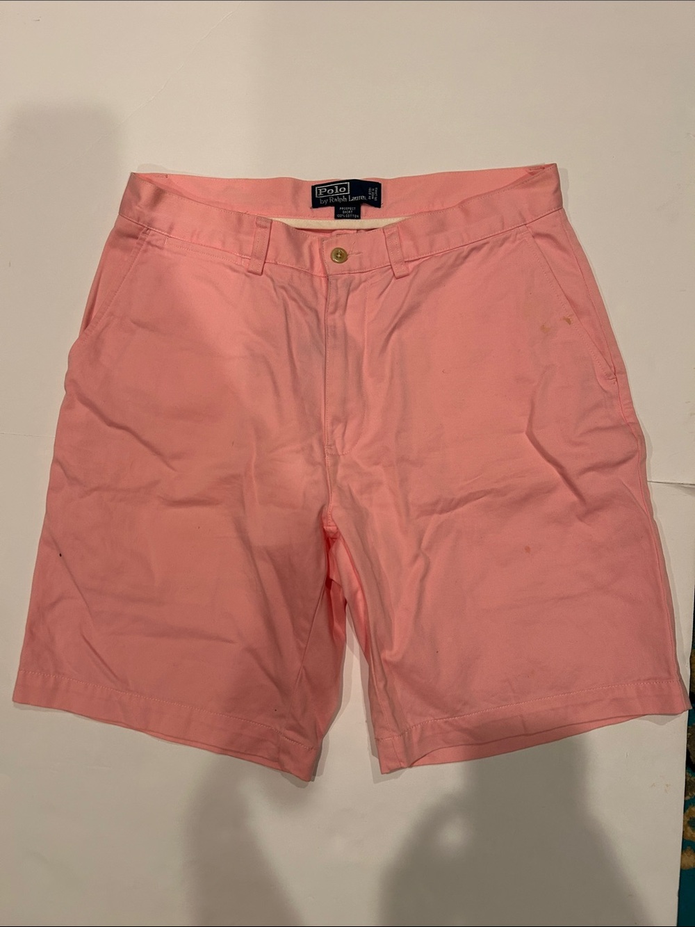 Polo by Ralph Lauren Light Pink Cotton Chino Shorts waist 32